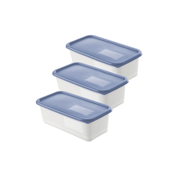 Rotho Set Gefrierdosen 3x 1.2 l DOMINO Horizon Blue